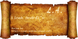 Linek András névjegykártya